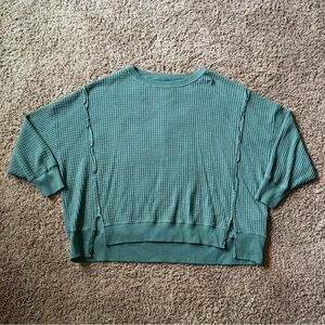 Women’s American Eagle Big Hug Waffle Sweatshirt Size XL